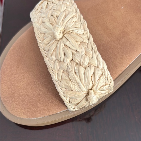 Steve Madden Cream and Brown Flat Sandals with Ankle Strap - Picture 4 of 10